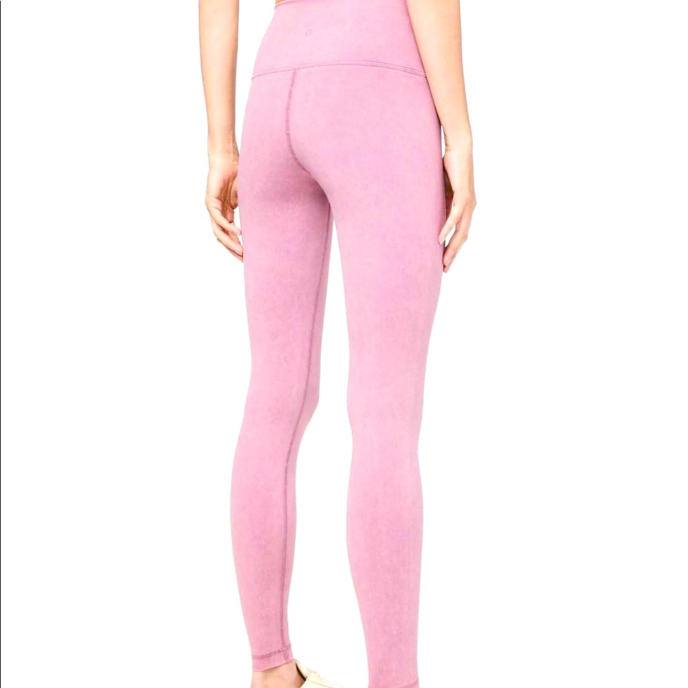 LULULEMON   Washed Antoinette Wunder Under  mauve light pink high rise leggings